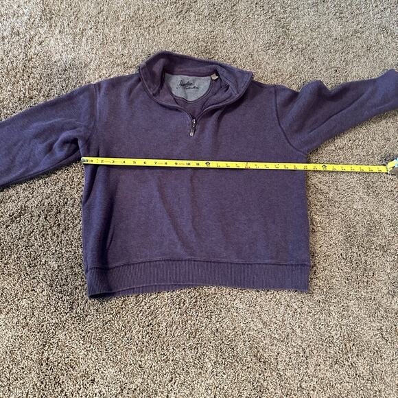 Paradise Collection Purple Zip Up Sweater with Elbow Patches - Picture 6 of 10